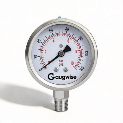 Gaugwise Y60BF 60mm Compact Stainless Radial Gauge for Process OEM