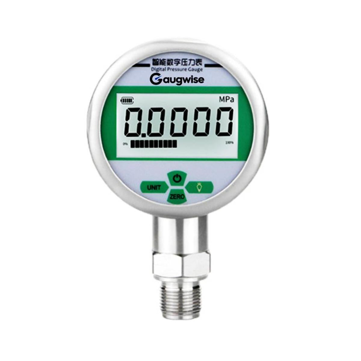 Gaugwise YS80 80mm Digital LCD Pressure Gauge with Battery Power &amp; 4-20mA